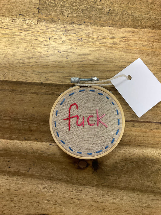 F*ck Embroidery Hoop 8.5cm