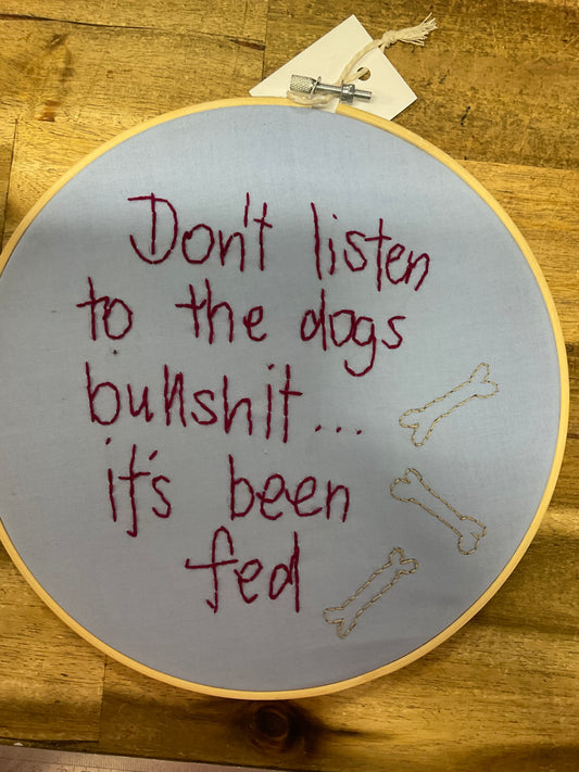 Dog's BS Embroidery Hoop 24cm