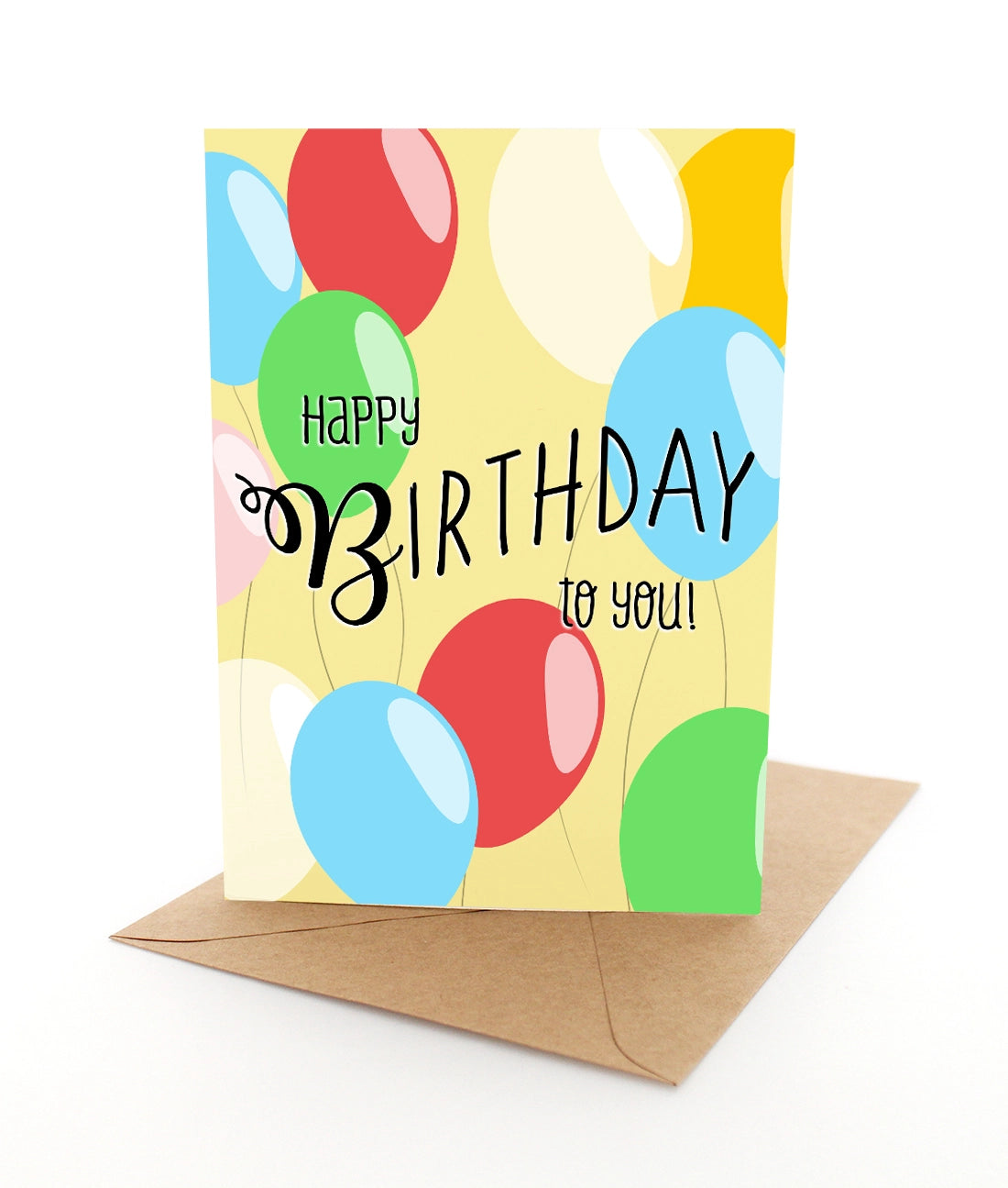 Greeting Card Lots of Balloons