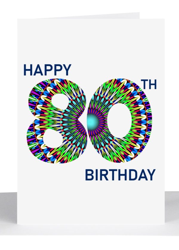 Age Birthday Card 80