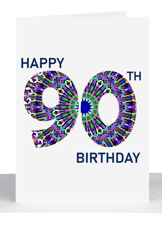 Age Birthday Card 90