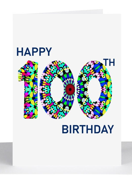 Age Birthday Card 100