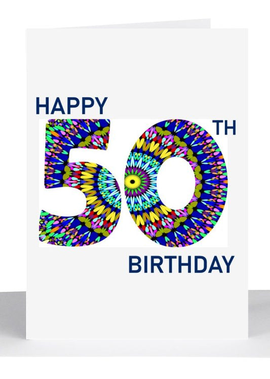 Age Birthday Card 50
