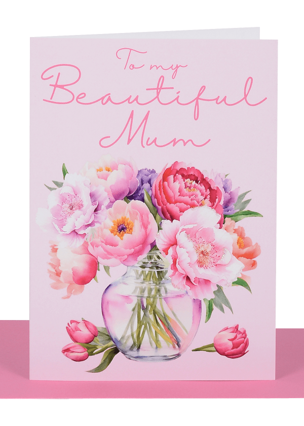Beautiful Mum Mothers Day Greeting Card Glittery