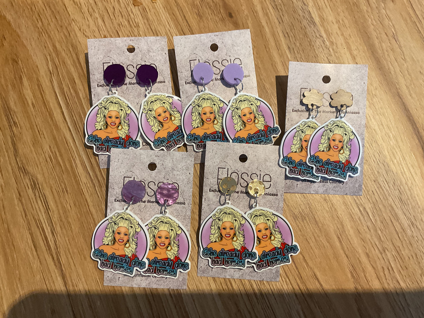 *Earrings Ru Paul Dangles