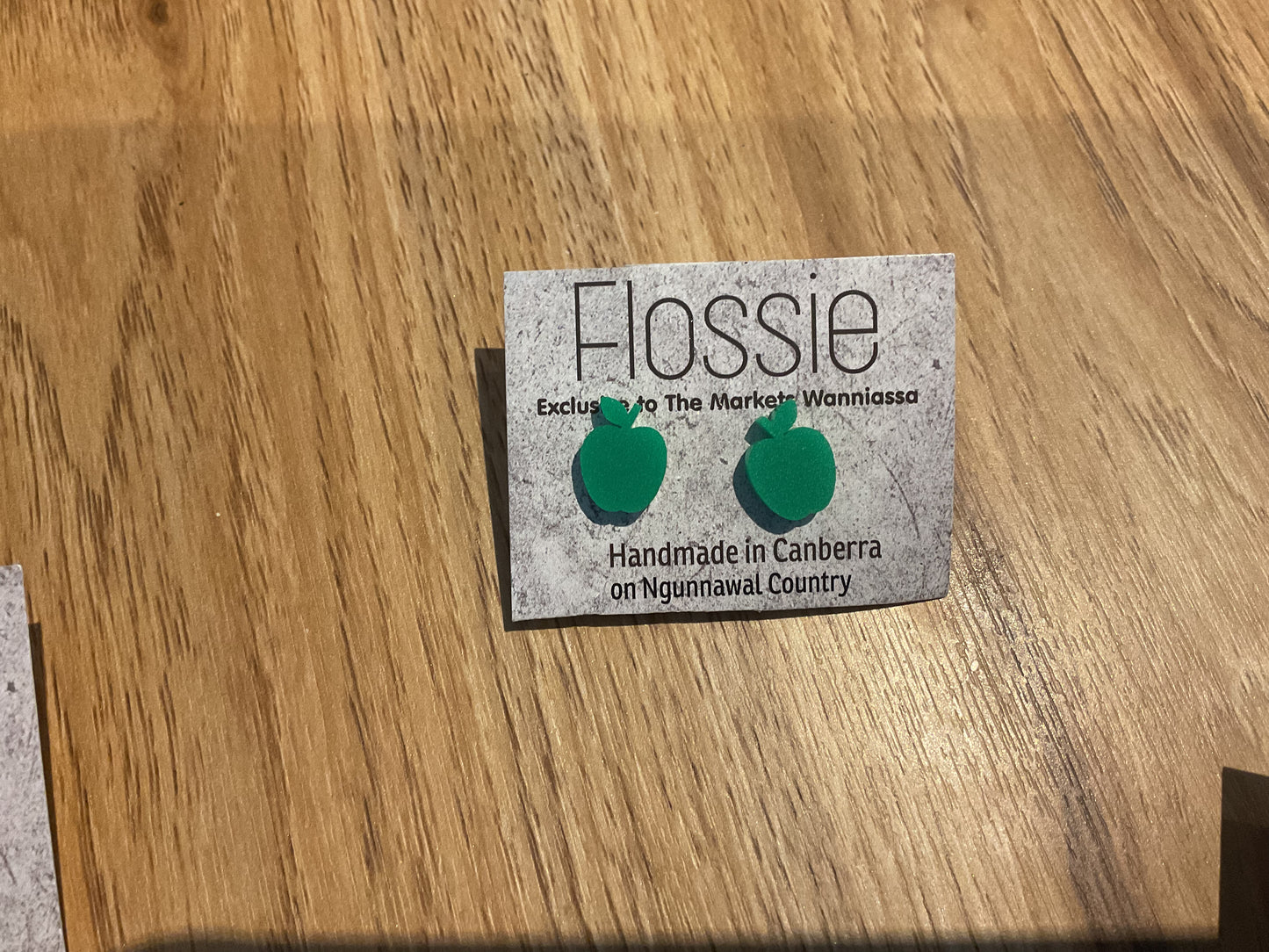 *Earrings Green Apple Studs
