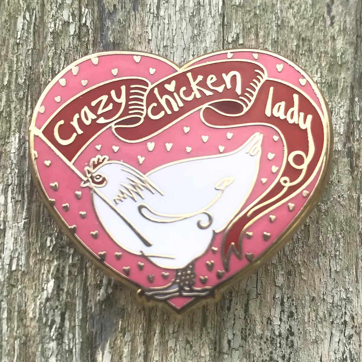 Crazy Chicken Lady Enamel Pin