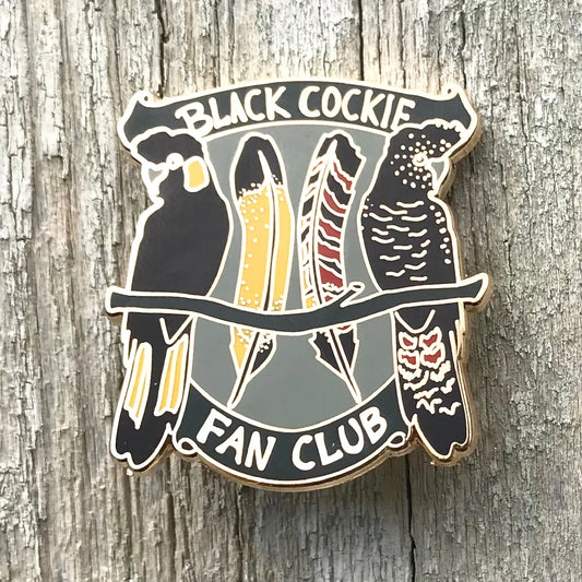 Black Cocky Fan Club Enamel Pin