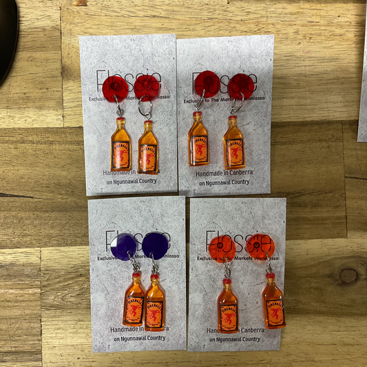 Earrings Fireball Bottles