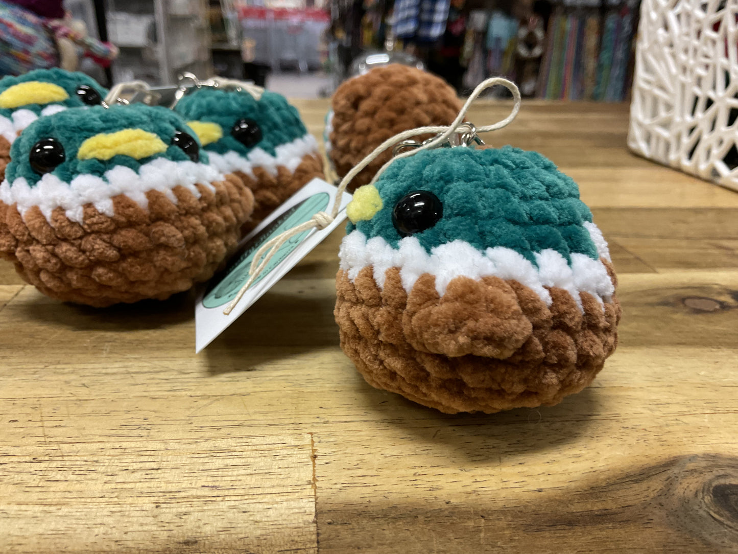 Crochet Mallard Duck Keyring