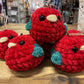 Crochet Rosella Keyrings