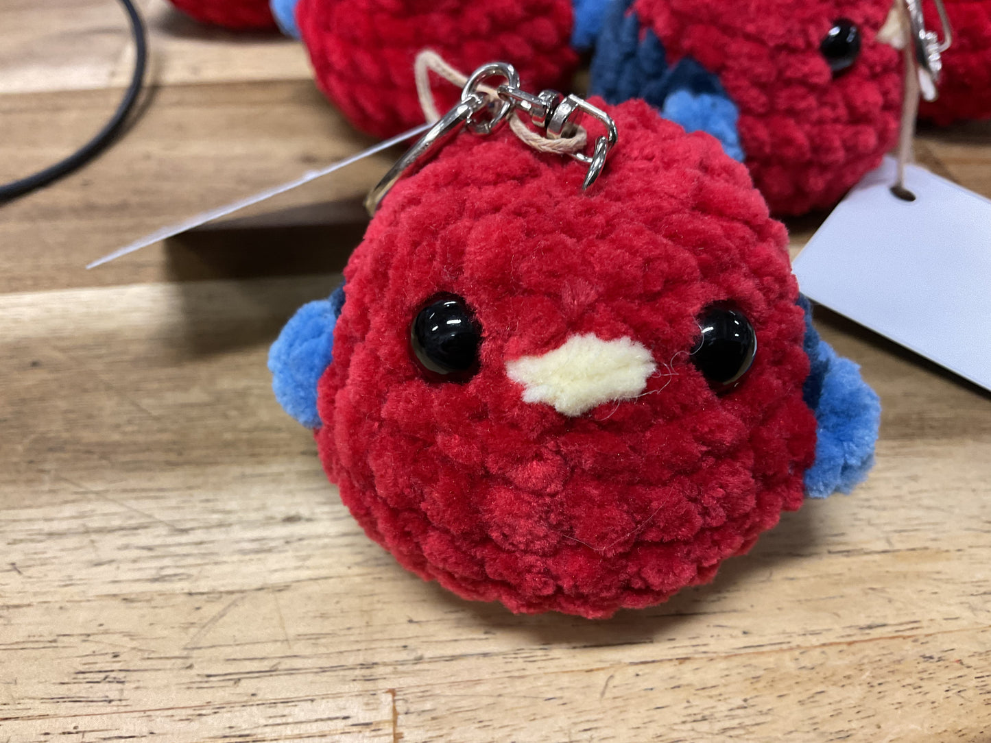 Crochet Rosella Keyrings