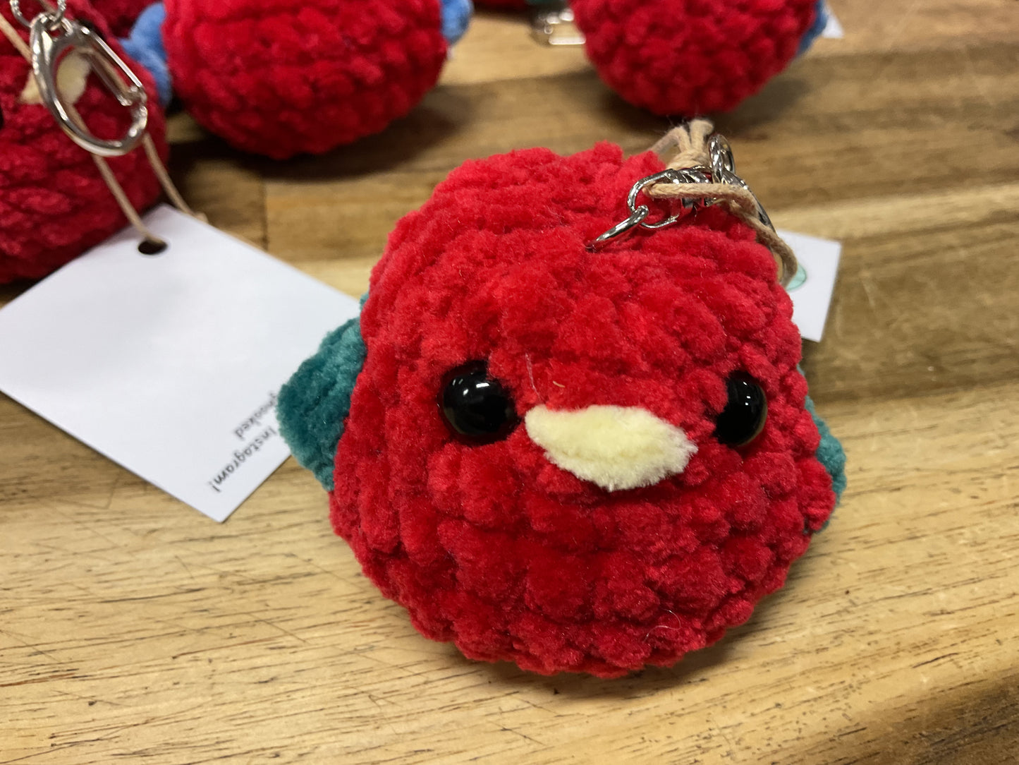 Crochet Rosella Keyrings