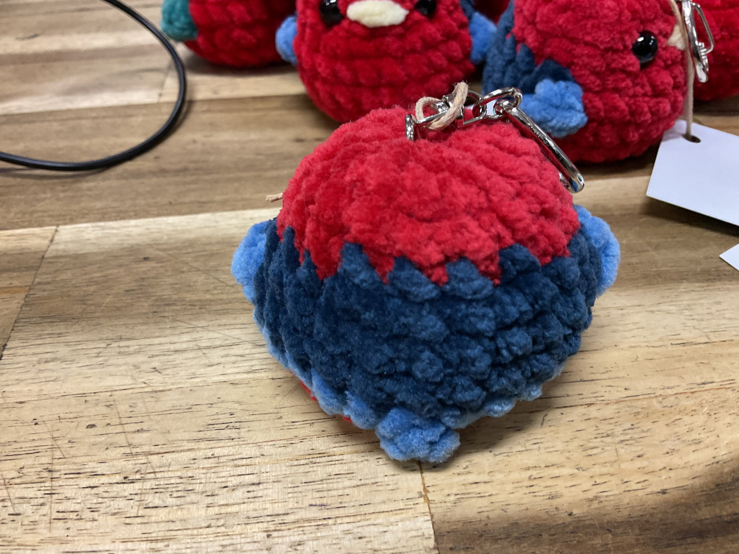 Crochet Rosella Keyrings