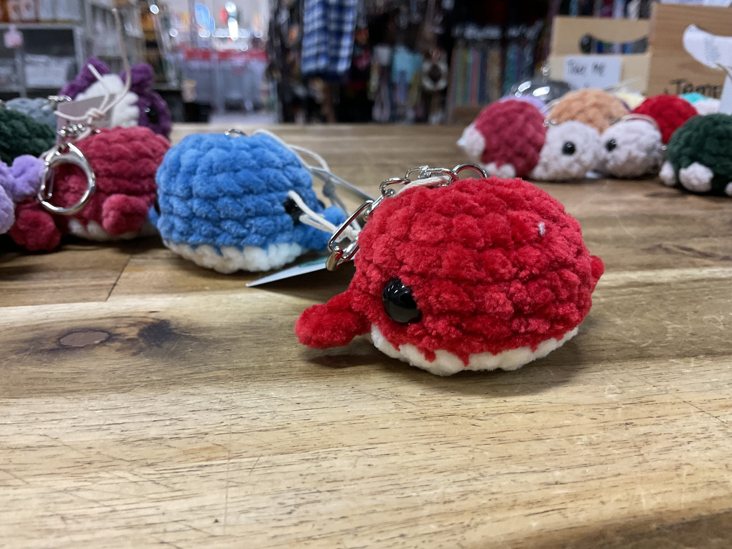 Crochet Whale Keyring