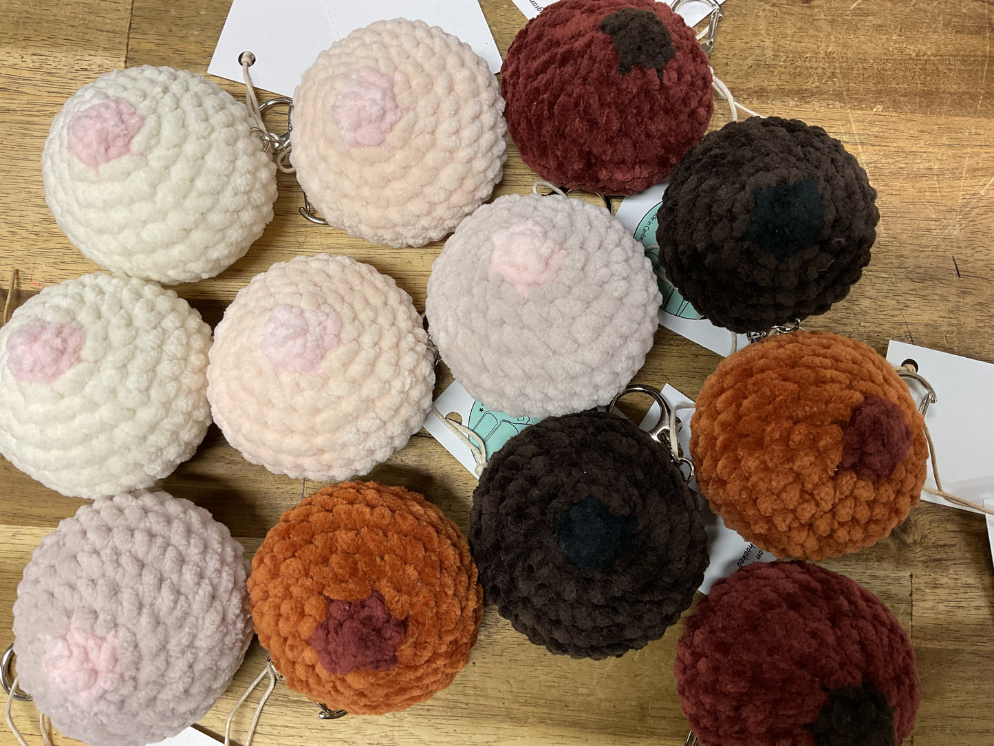 Crochet Boob Keyring