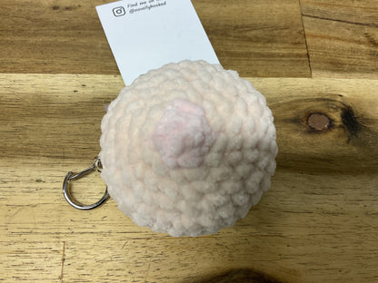 Crochet Boob Keyring