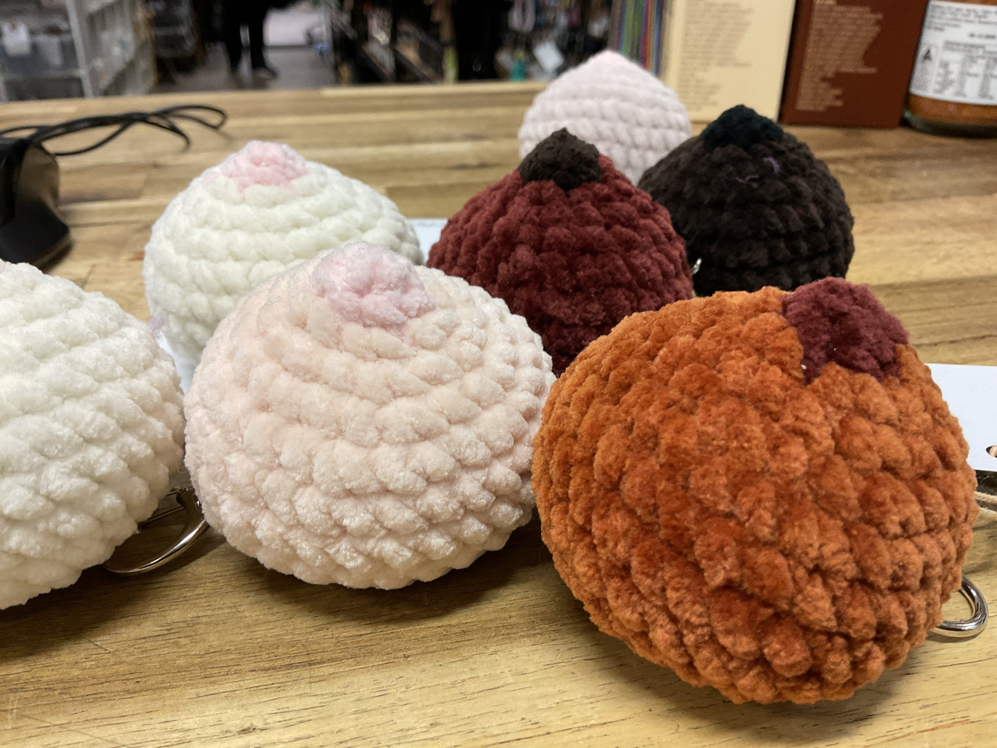 Crochet Boob Keyring