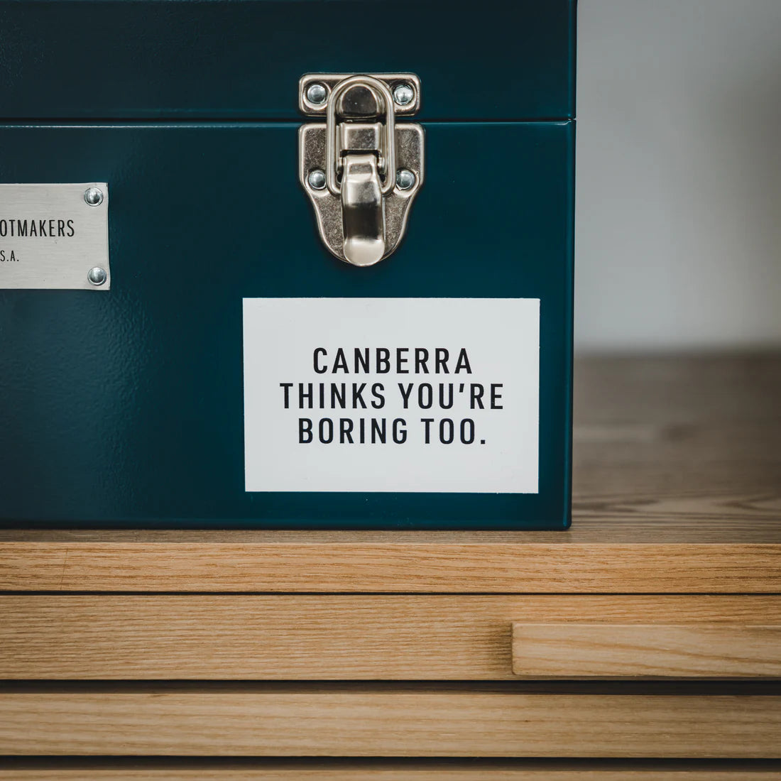 Canberra Thinks You're Boring Too Sticker
