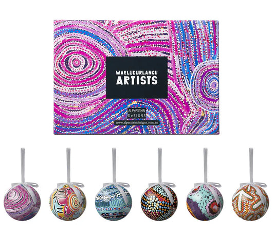 6 Pack Christmas Baubles Warlukurlangu