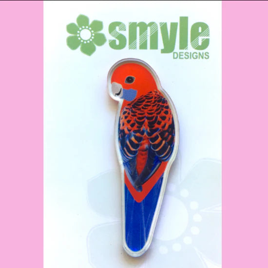 Crimson Rosella Pin