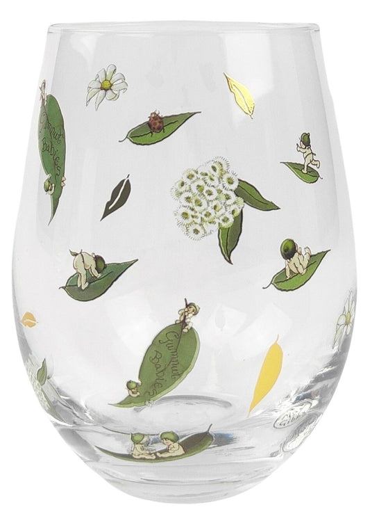 May Gibbs Wine Glass Green