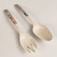 Australian Birds Salad Servers Blue