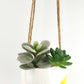 Avery Dot Round Hanging Planter Yellow