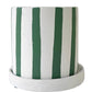 Julia Stripe Planter - Sage