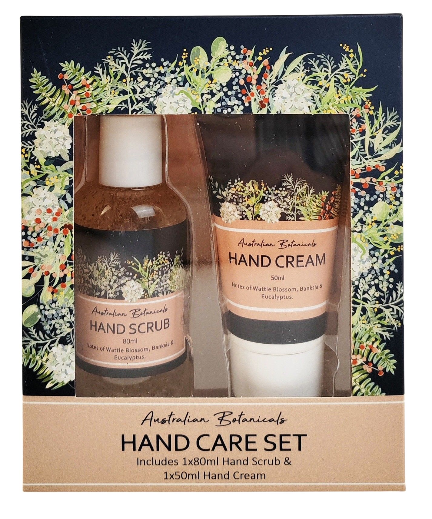 Evie Floral Hand Care Set Navy
