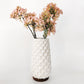 Cross Hatch Vase White Large