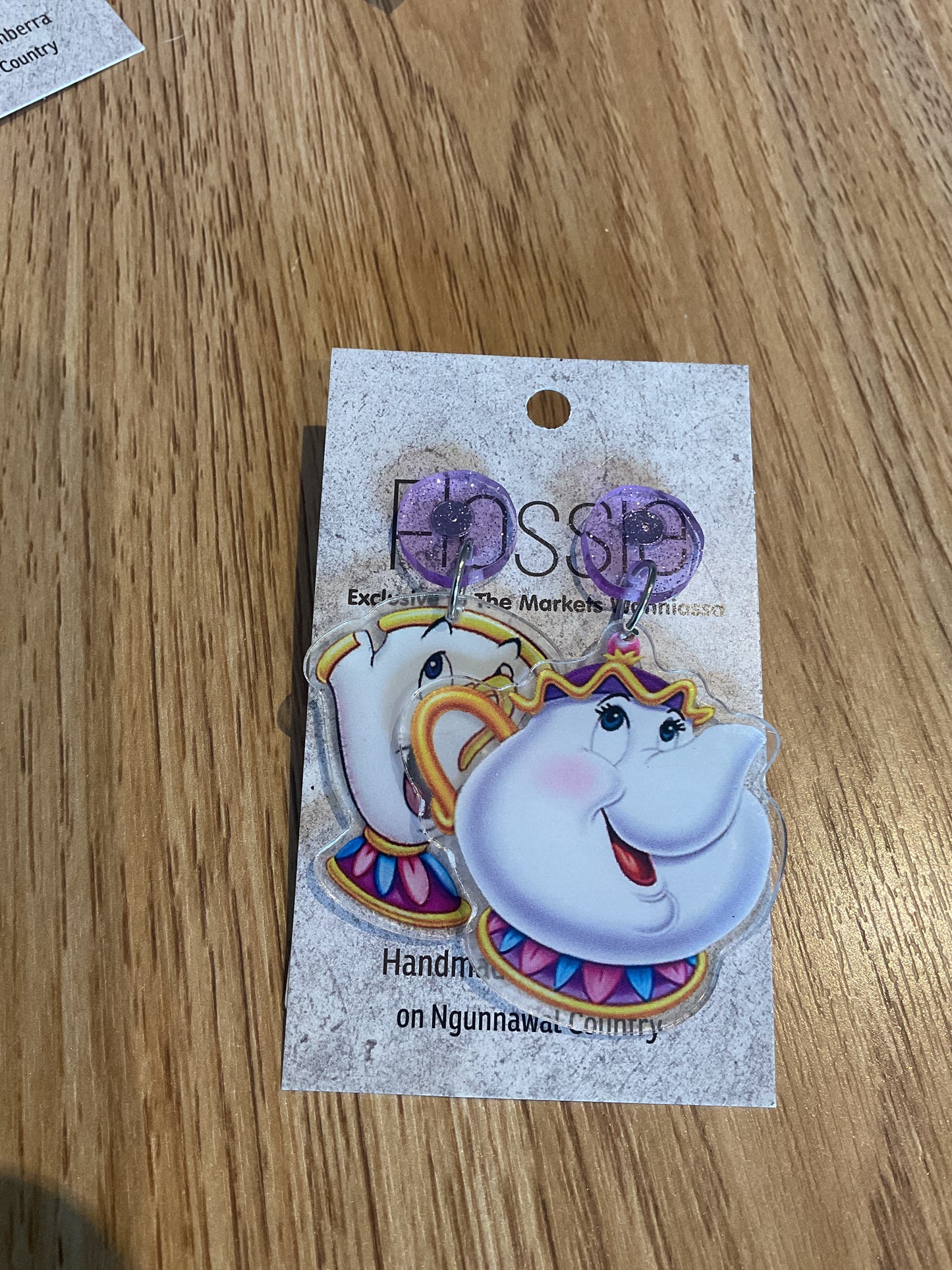 *Earrings Mrs Potts Dangles