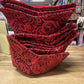 Bowl Cosy Red Swirls