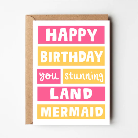 Stunning Land Mermaid Card