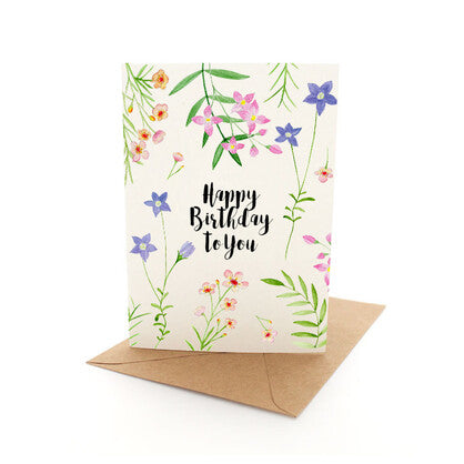 Greeting Card Wildflower Birthday Scatter