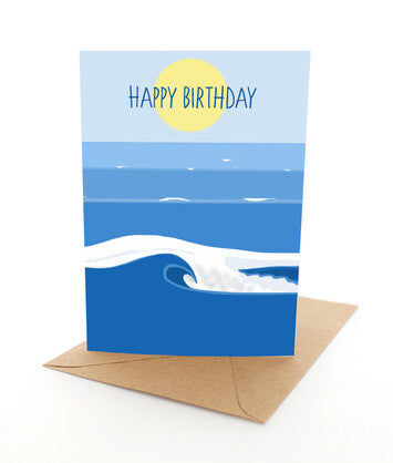 Greeting Card Birthday Beach