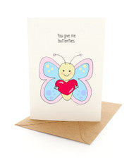 Greeting Card Punny Butterfly