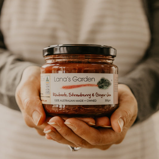 Rhubarb, Strawberry & Ginger Jam 300g
