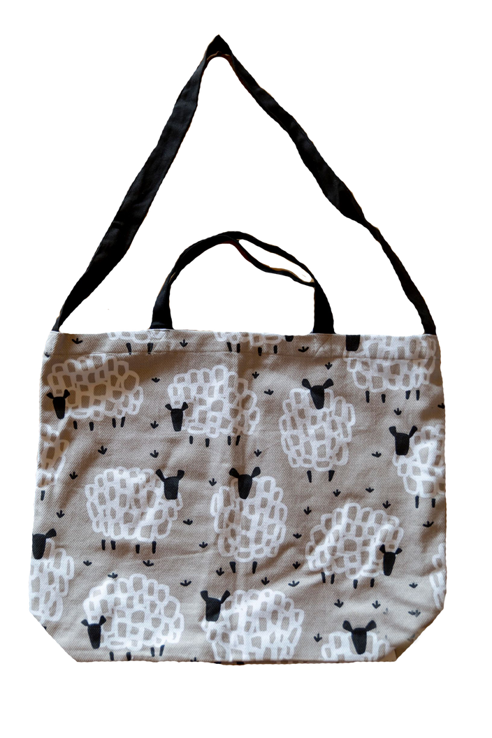 Cotton Tote Bag - Grey Sheep