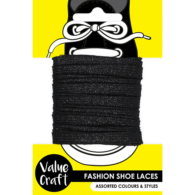 Pair Shoe Laces - Metallic Black