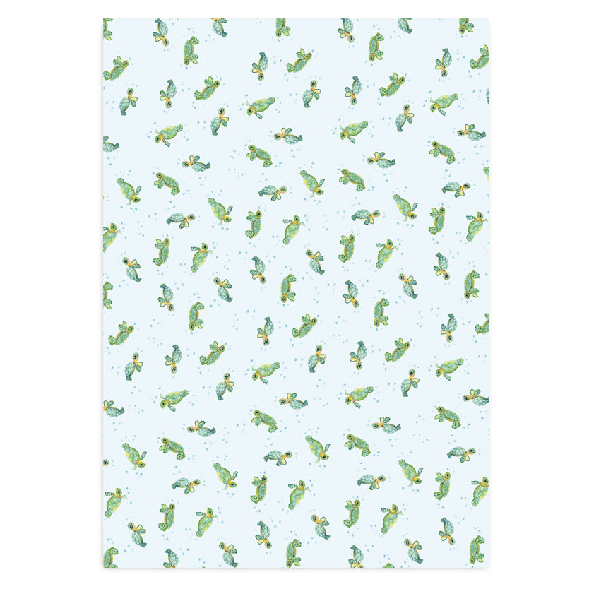 Wrapping Paper Sheet - Baby Sea Turtles