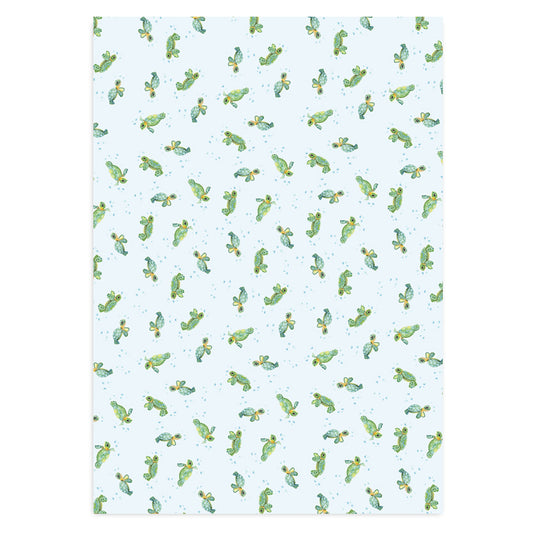 Wrapping Paper Sheet - Baby Sea Turtles