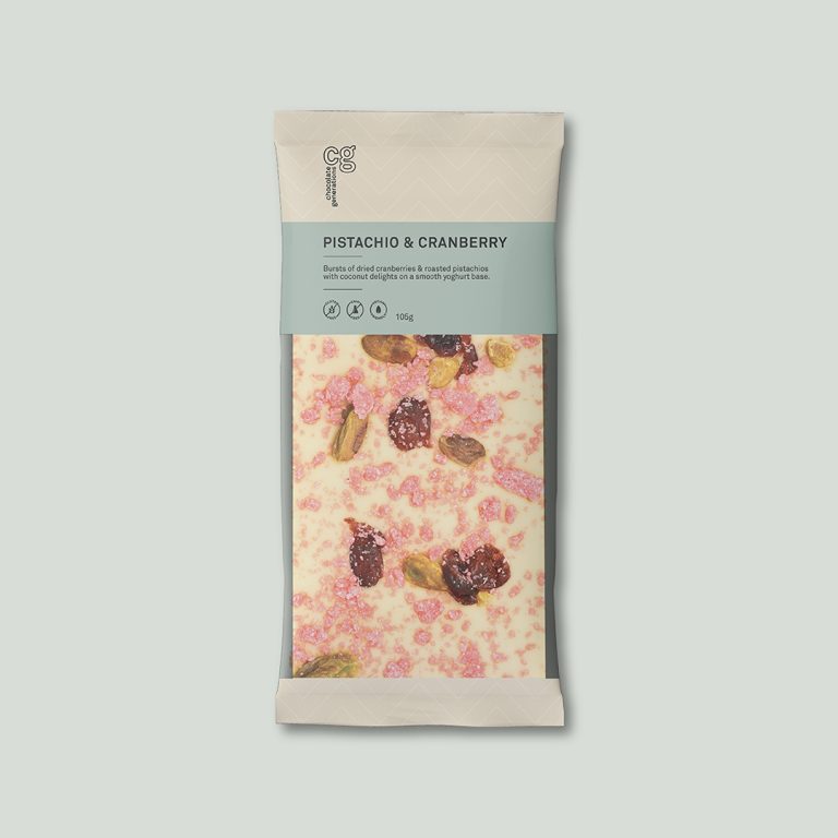 Pistachio & Cranberry Yoghurt Chocolate 105g