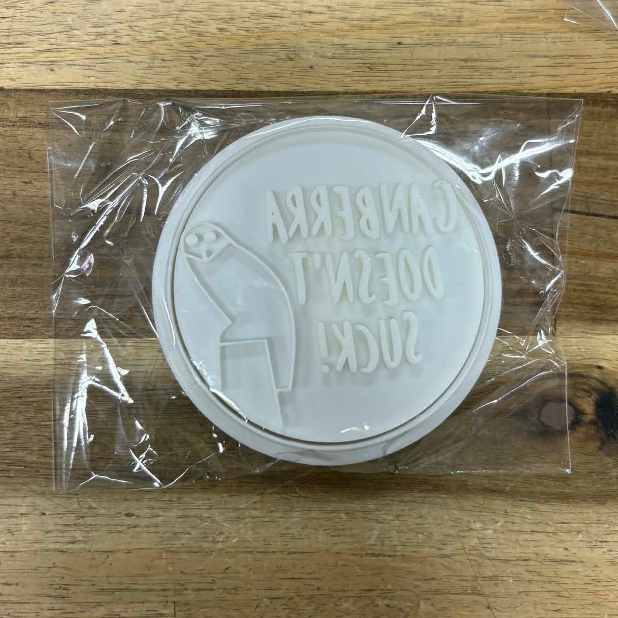 Canberra Doesn't Suck Round Owl Cookie Cutter