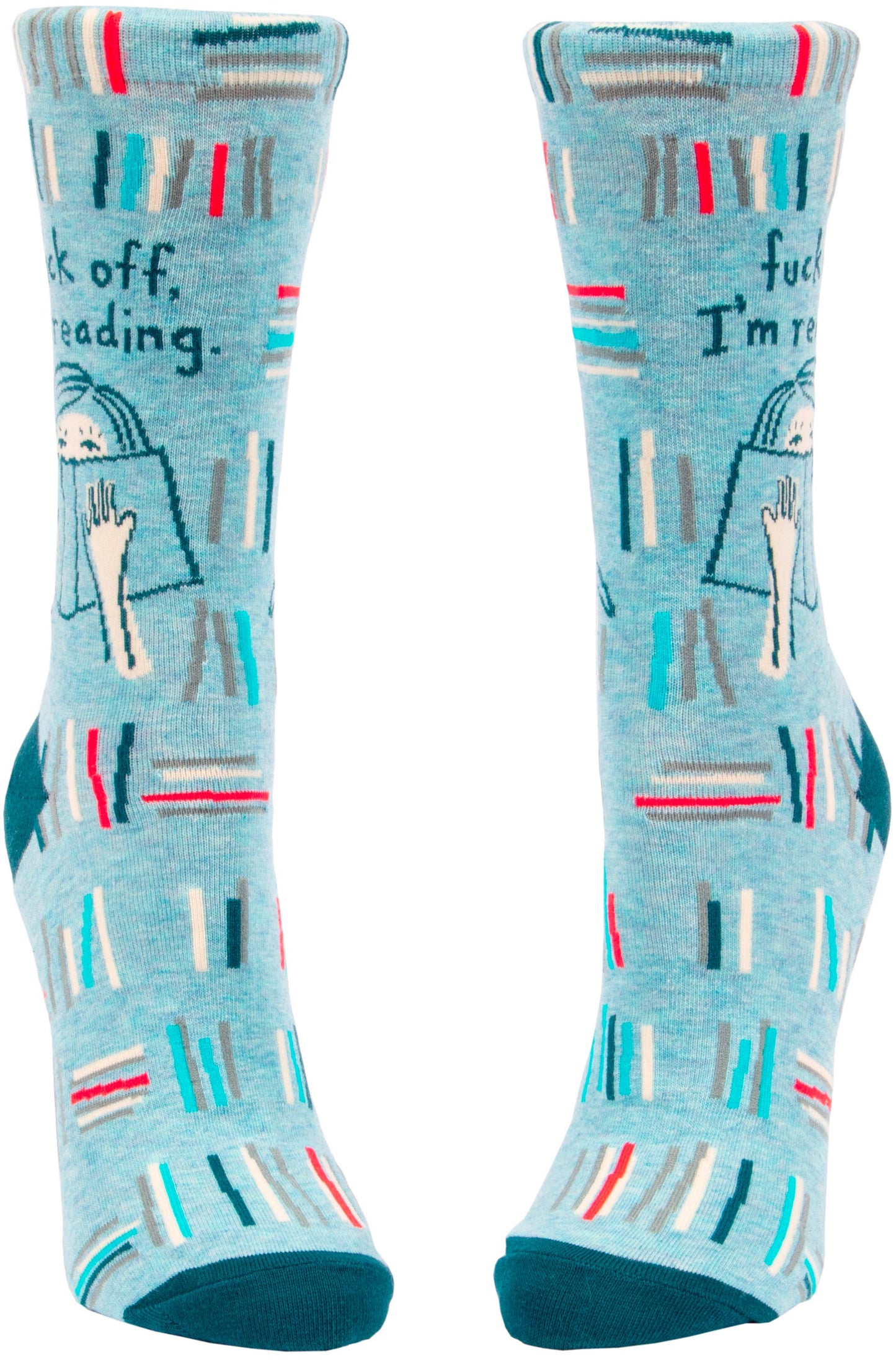 Ladies Crew Socks - F*ck Off, I'm Reading