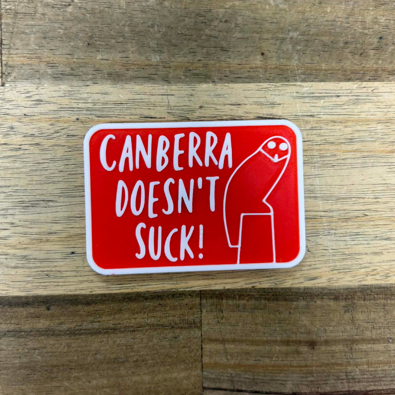 Canberra Doesn't Suck Magnet - Red