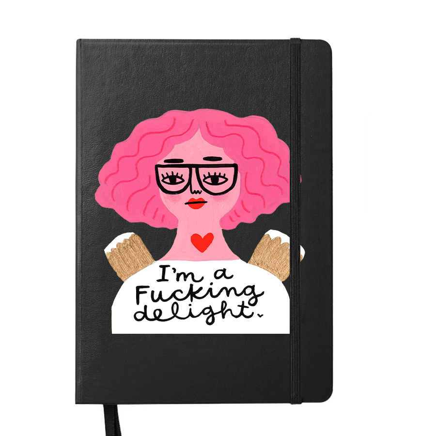 I'm a Fucking Delight Grumpy Angel Notebook