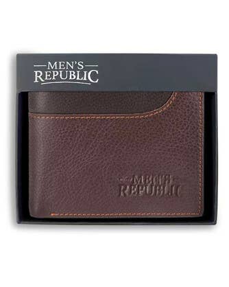 Men's Republic Leather Wallet - Coffee