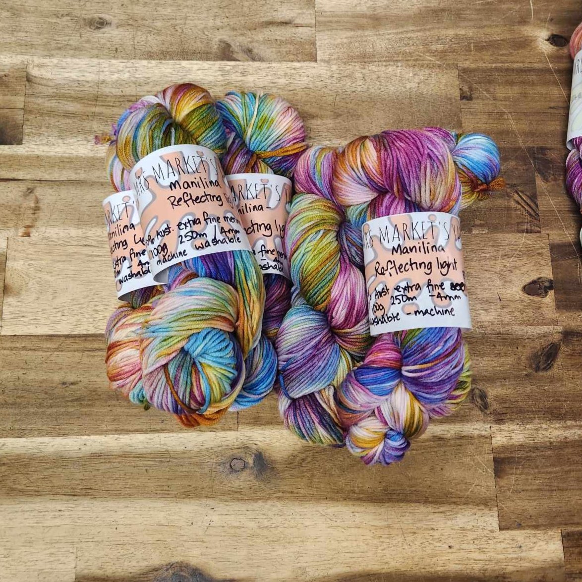 Mrs Market's Manilina 8ply Hand Dyed Yarn