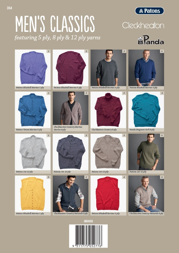 Men's Classic Knits Pattern Book 354